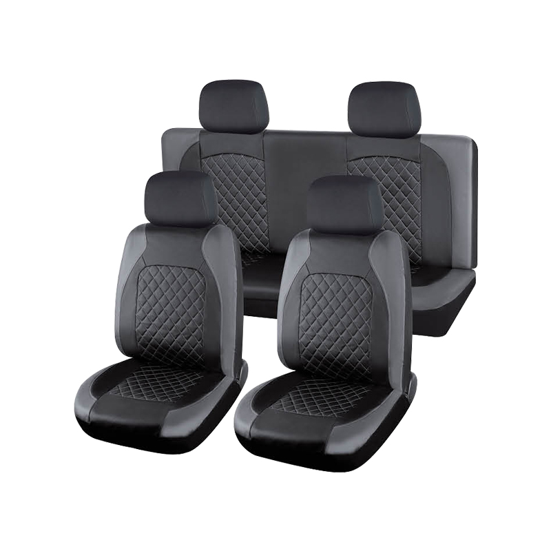 Autositzabdeckungen Rome PU Leder Voll -Set -Autositzabdeckungen, Airbag -kompatibel und geteilte Bank w. Geschenk - Universelle Passform für Cars Trucks & SUV
